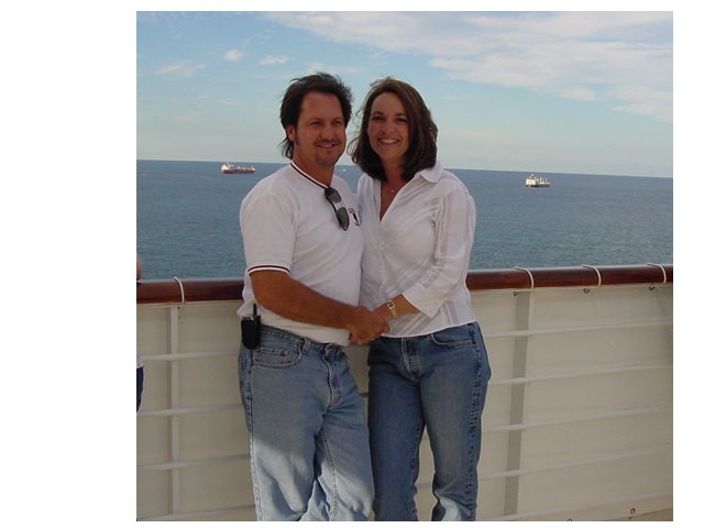 FD and I enjoying an Eastern Caribbean cruise to the US Virgin Islands and the French West Indies.