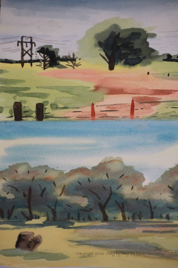 Dom painted these landscapes from the buggy on a rather chilly autumn afternoon. 
